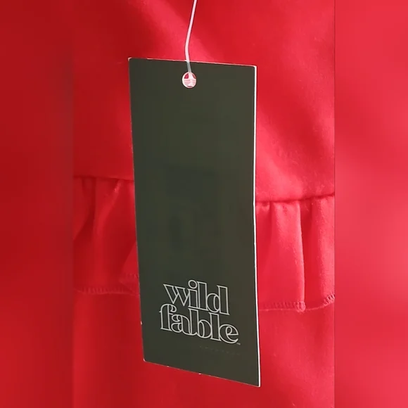 Wild Fable Red Dress with Rosette and Bow Accents - Picture 9 of 9